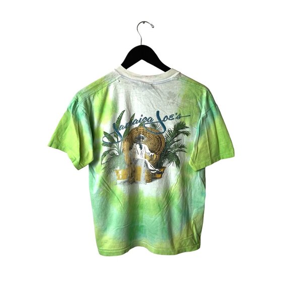 Vintage 90s Jamaica Joe's T Shirt Womens Green White Medium M USA Single Stitch - Picture 3 of 16